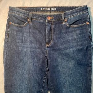 Lands End mid rise bootcut blue jeans size 12